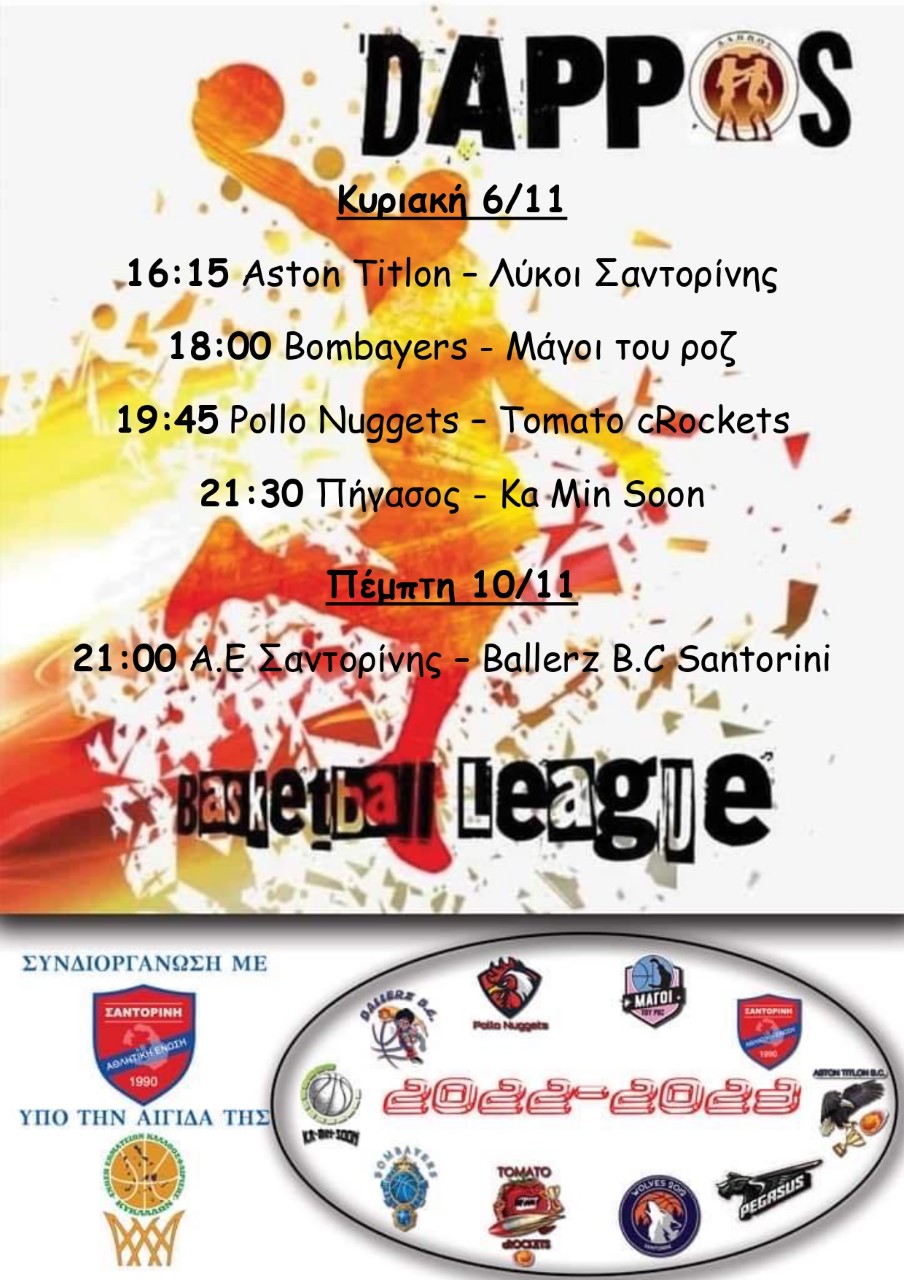Με 4+1 αναμετρήσεις ξεκινάει η «Dappos Basketball League»